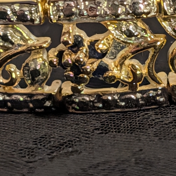 Gold Plated Solid Sterling Silver Ruby Sapphire Emerald Bracelet Floral Design - Picture 12 of 13